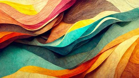 Colorful wave stripes background Stock Illustration