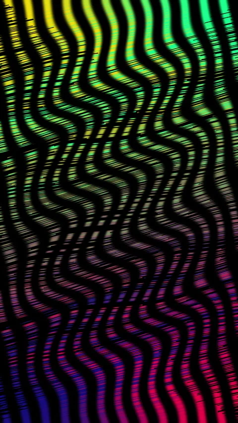 Colorful Wave Vj loop kaleida background animation in Vertical. Stock-Footage 269126887