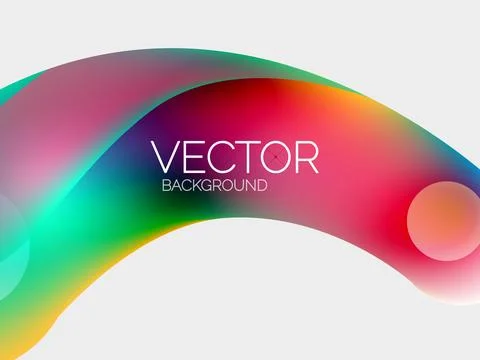 A colorful wave with the words vector background on it Stock Illustration