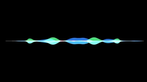 Colorful waveform, imagination of voice record, artificial i Stock Footage