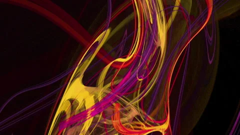 Colorful waves abstract loop motion background Stock Footage 91144251