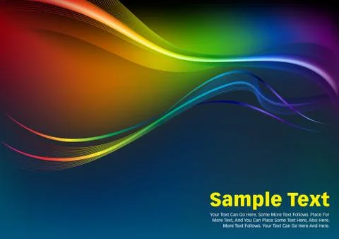 Colorful Waves and Lines Vector Background Stock Illustration