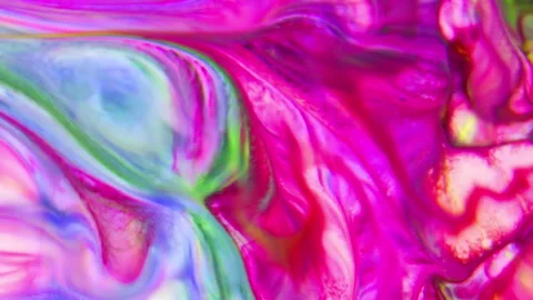 Colorful Waves and Liquid Paint Mix Background With Splashes and Swirls 27 Stock Footage 313308260