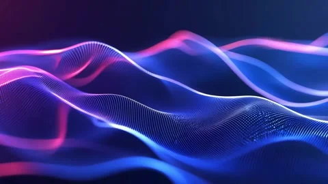 Colorful waves of light move fluidly, creating a mesmerizing Stock Footage 312251691