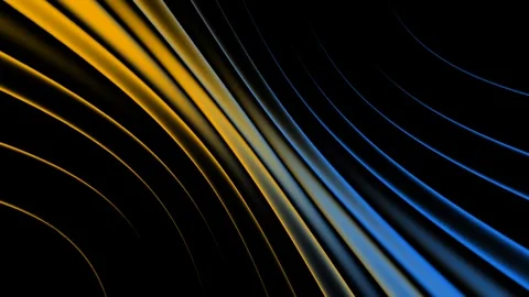 Colorful waves move smoothly across the screen in a digital display at a te.. Stock Footage 329608965