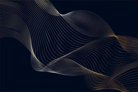 Colorful waves pattern on dark background. 스톡 일러스트