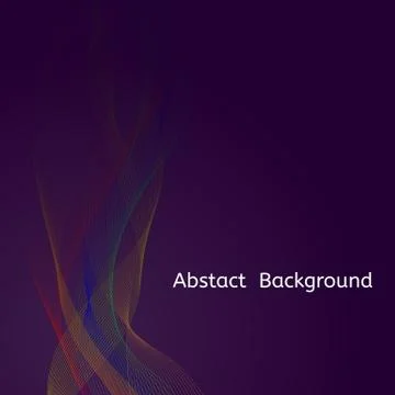 Colorful waves on a purple  vector background Illustrazione stock