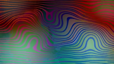 Colorful waves red-green Stock Footage 278650036