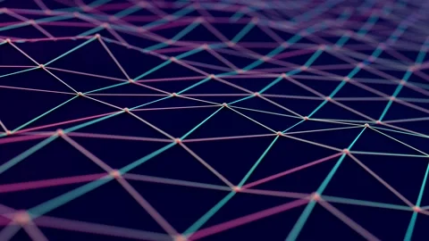 Colorful Waving Plexus With Dark Surfaces Vídeos de archivo 152515211