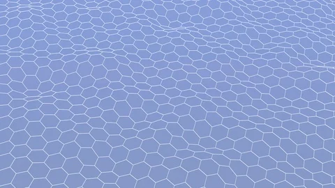 Colorful waving polygon pattern surface. Abstract 3D background Stock Footage 112409752