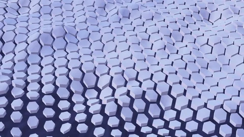 Colorful waving polygon pattern surface. Abstract 3D background Stock Footage 112409977