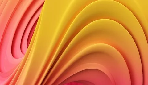 Colorful Wavy 3D render Background Stock Illustration
