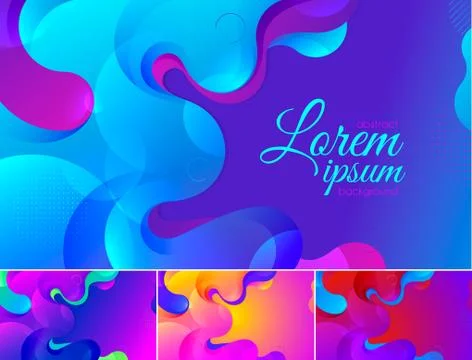 Colorful wavy abstract background Stock Illustration