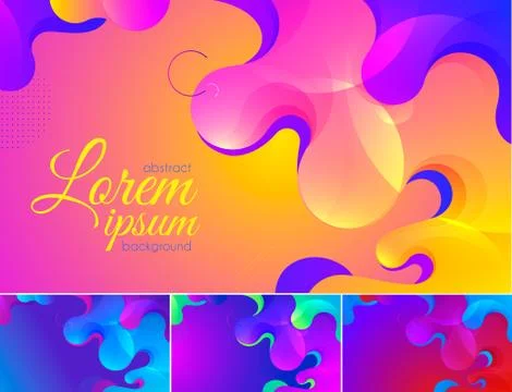 Colorful wavy abstract background Stock Illustration