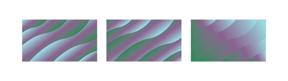 Colorful Wavy Gradient Backgrounds Bundle with Fluid Pastel Blended Curves .. 스톡 일러스트