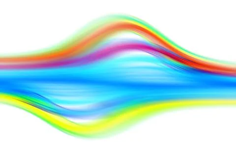 Colorful wavy line Stock Illustration
