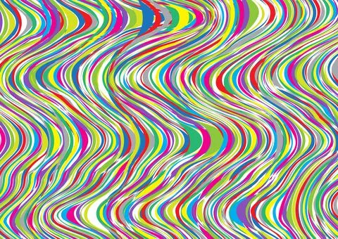 Colorful wavy line pattern Stock Illustration