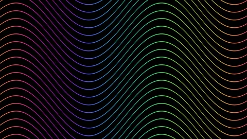 Colorful wavy lines create a modern background design Stock Footage 338196249