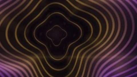 Colorful wavy lines create patterns on a dark background Stock Footage 340322945