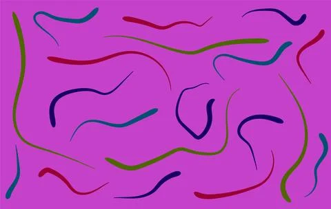 Colorful wavy lines pattern background. Illustrazione stock