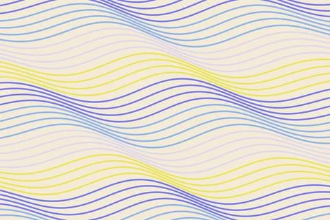 Colorful wavy lines pattern on a light background Stock Photos