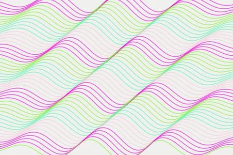 Colorful wavy lines pattern on a light background Stock Photos