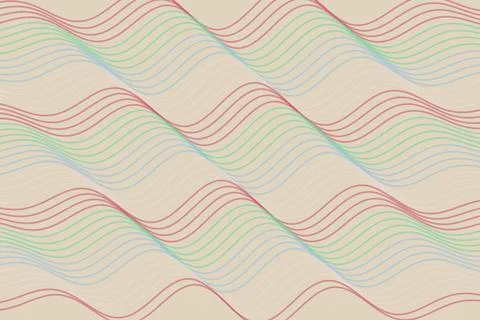 Colorful wavy lines pattern on a soft background Stock Photos