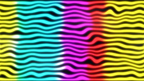 Colorful wavy lines in vibrant pattern. 2d animation Stock Footage 342000061
