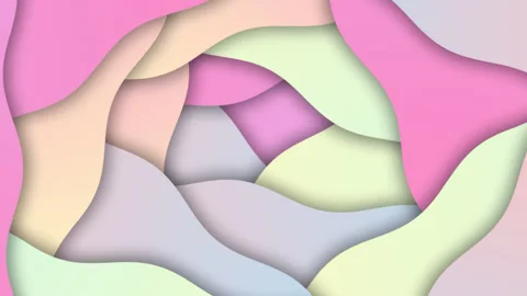 Colorful wavy pattern 3d depth shape layer background Stock Footage 243957643