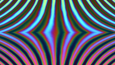 Colorful wavy pattern with lines creating a vibrant visual Stock Footage 338391398