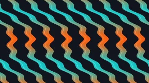 Colorful wavy patterns on a dark background with smooth Stock Footage 339649997