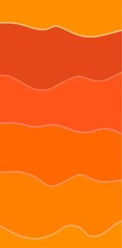 Colorful wavy patterns fill the space with shades of orange and red Stock Illustration