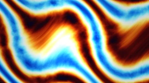 Colorful wavy patterns flow together in bright hues Stock Footage 338011576