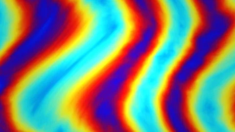Colorful wavy patterns in vibrant hues of blue, red, and Stock Footage 338004771