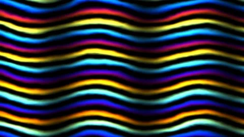 Colorful wavy patterns with vibrant stripes in bright Stock Footage 338323400