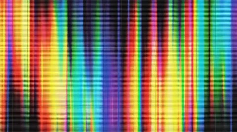 Colorful wavy rainbow glitch effect of a shattered LSD screen Video stock 314826326