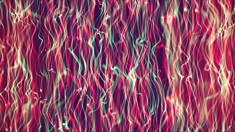 Colorful Wavy Strings Stock Footage 153107326
