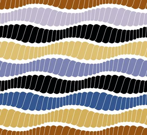 Colorful wavy stripes.Seamless vector pattern. Stock Illustration