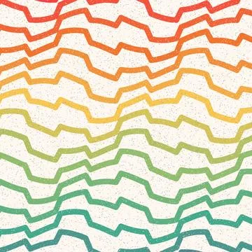 Colorful wavy zigzag pattern on transparent background illustration Stock Illustration