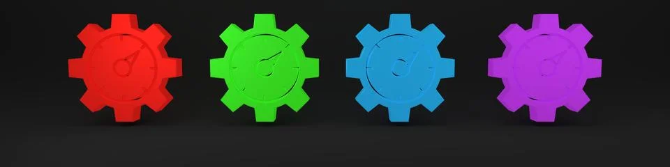 Colorful Web analytics information and development website statistic icon i.. Illustrazione stock