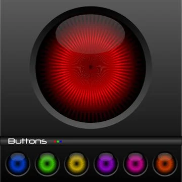 Colorful web buttons Stock Illustration