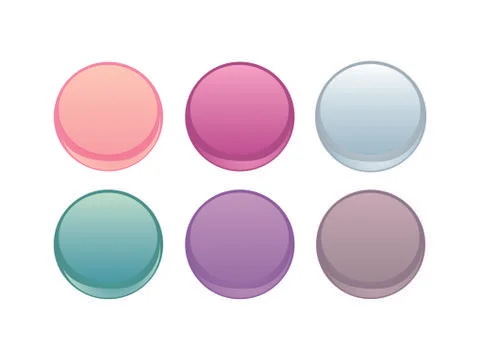 Colorful web buttons vector set. Stock Illustration