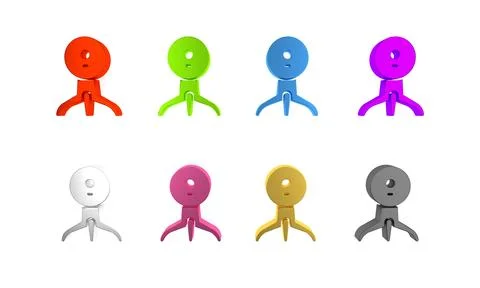 Colorful Web camera icon isolated on white background. Chat camera. Webcam .. Stock Illustration