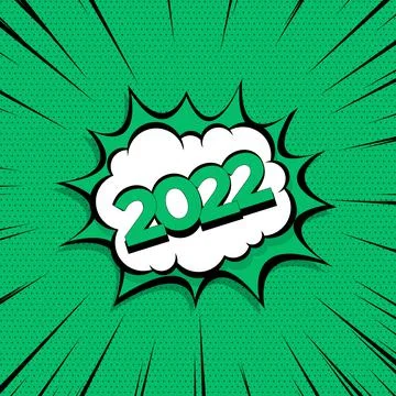 Colorful Web Template Comic Zoom New Year 2021 - Vector Illustrazione stock