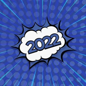 Colorful Web Template Comic Zoom New Year 2021 - Vector Illustrazione stock