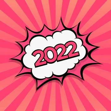 Colorful Web Template Comic Zoom New Year 2021 - Vector Illustrazione stock