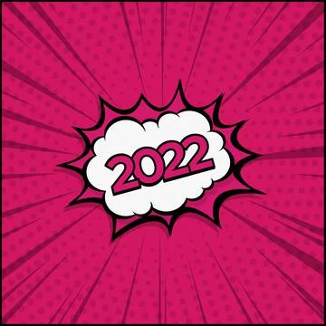 Colorful Web Template Comic Zoom New Year 2021 - Vector Illustrazione stock