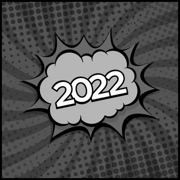 Colorful Web Template Comic Zoom New Year 2021 - Vector Illustrazione stock