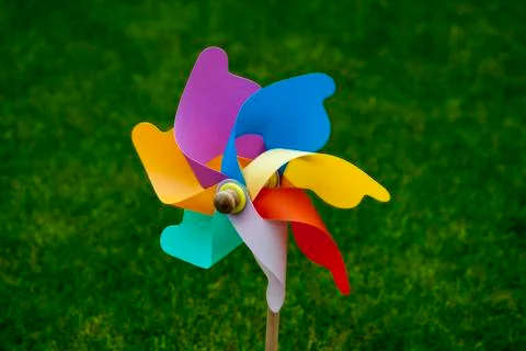 Colorful windmill Stock Photos