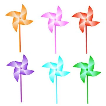 Colorful windmill vector Stock Illustration